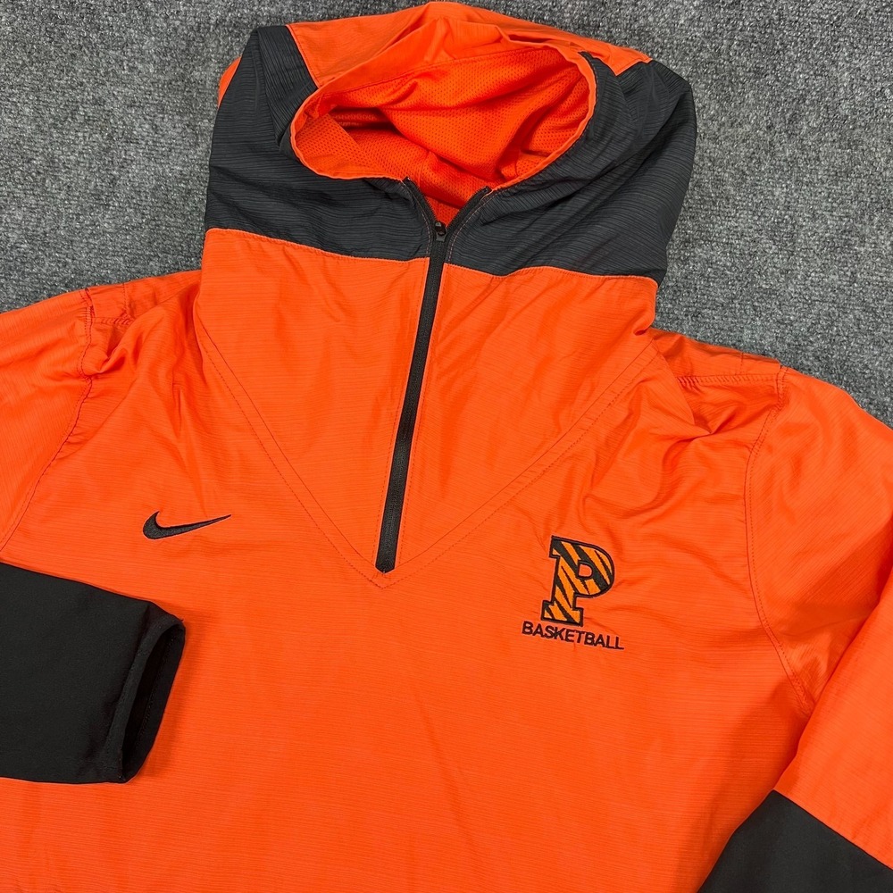 Princeton Tigers Basketball Men's Nike Running Jacket Black Orange NCAA Size M